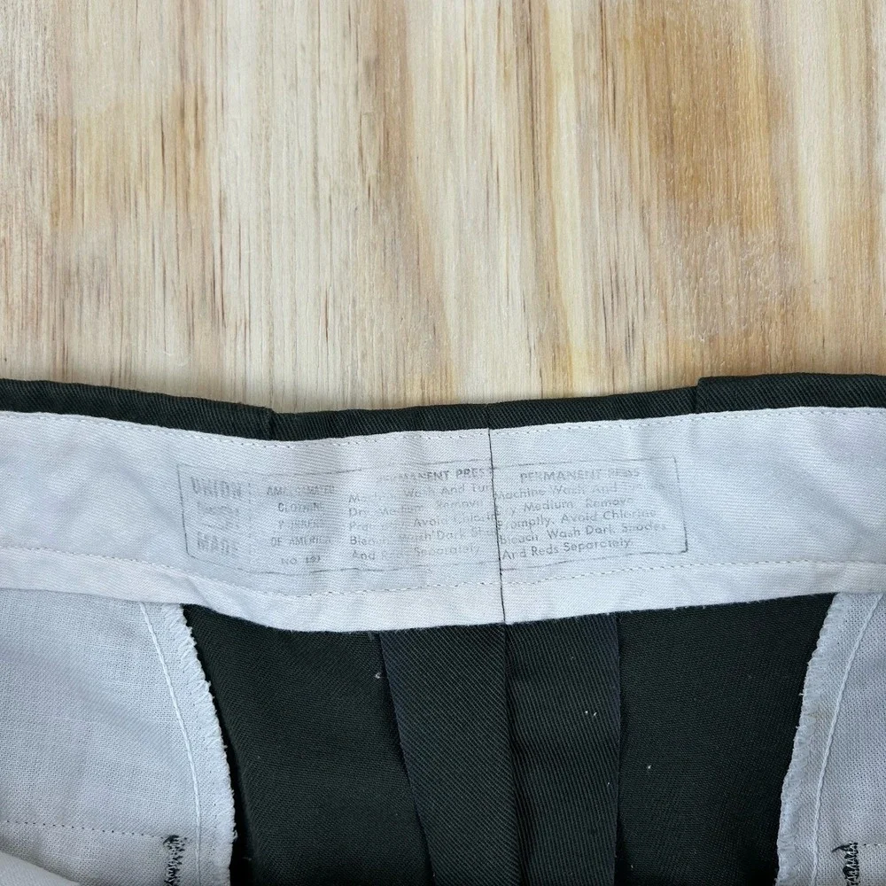 True Vintage 70s Gray Green Painters Pants 32x28 Union Made Stamp Talon‎ Zipper